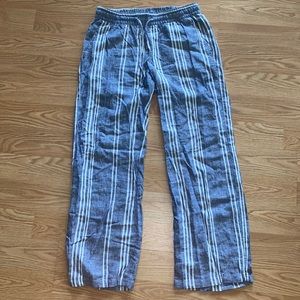 Linen wide leg pants